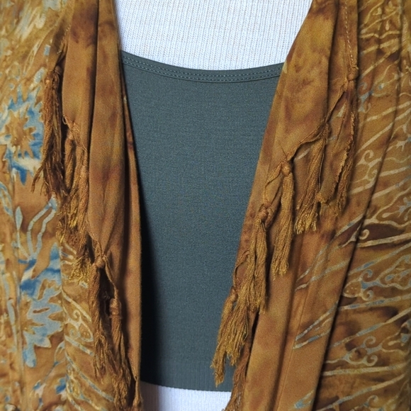 Fringe Tie Dye Boho Cartigan - Picture 5 of 7